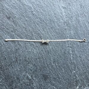 Delicate Silver Bracelet With Small Bow